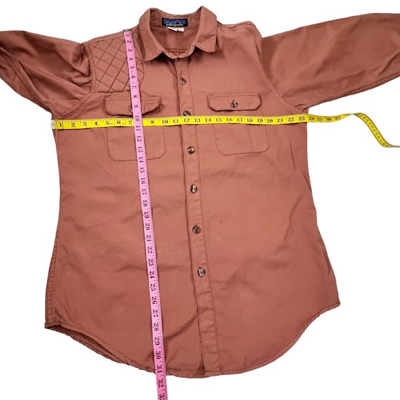 Vtg 70s Patagonia Padded Shoulder Canvas Shirt Recoil Shield Shooting Protection - Picture 9 of 14